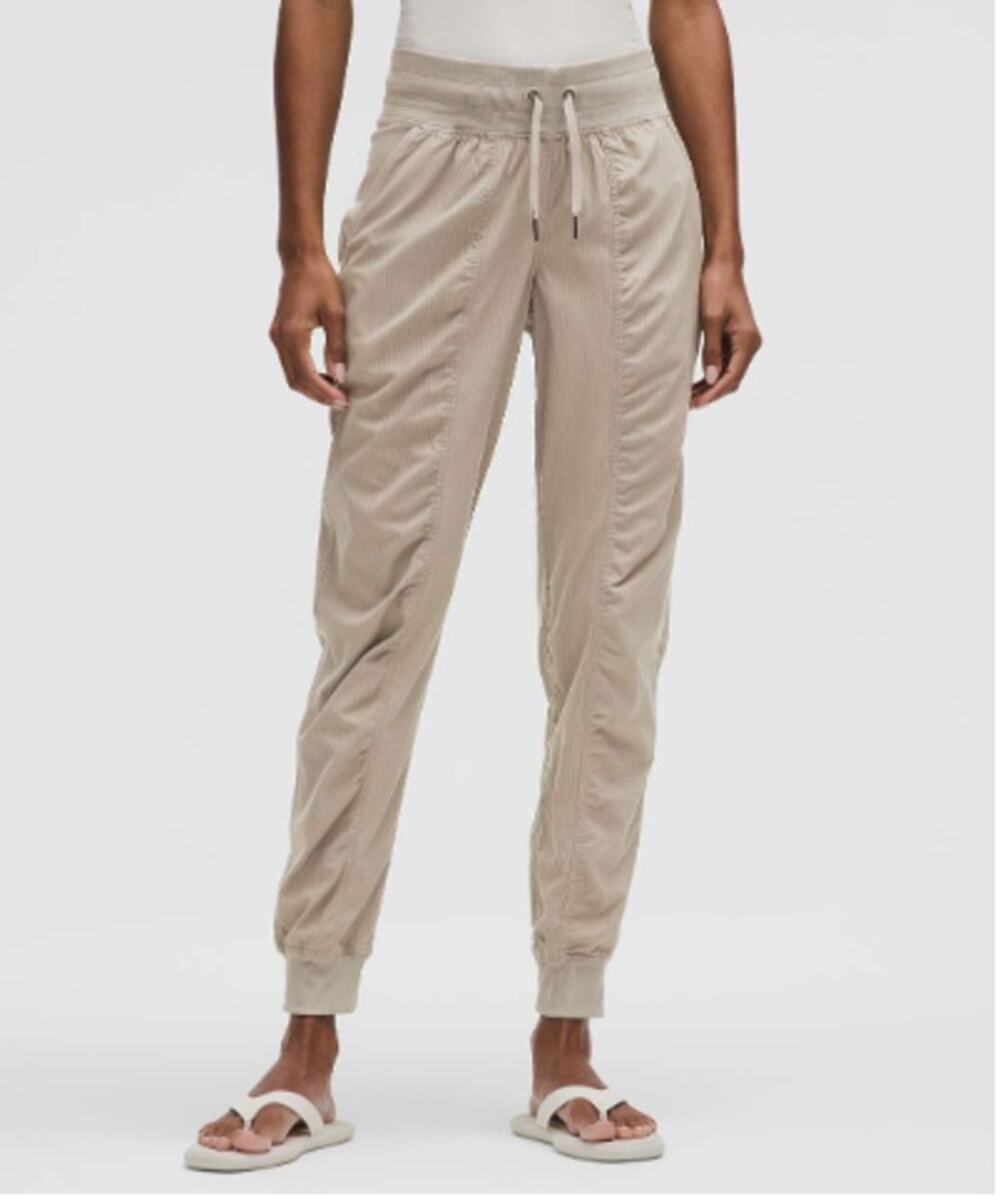 Lululemon Dance Studio Mid-Rise Joggers Tall Sz 10 Warm Ash Grey Athleisure